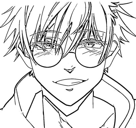 Jujutsu Kaisen Coloring Pages Gojo Satoru Drawing Color