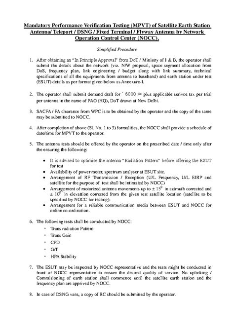 Simplified MPVT Procedure for ESUT by NOCC - Studocu