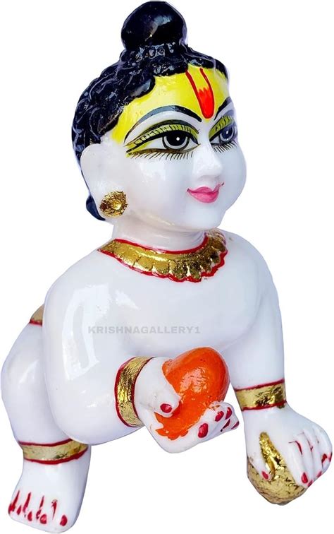 Buy Metal Vrindavan Painting Ashtadhatu Laddu Gopal (Black, 5) Online ...
