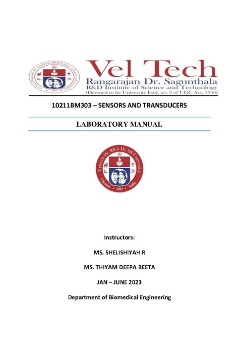 Snt manuel - 10211 BM 303 – SENSORS AND TRANSDUCERS LABORATORY MANUAL ...
