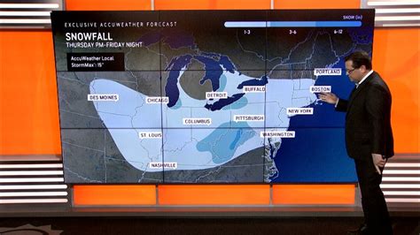 Where snow could be measured in inches — or feet — in the East this weekend