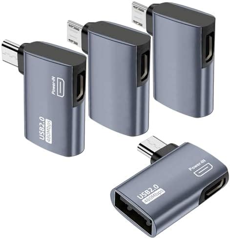 AreMe 4 Pack OTG Cable Adapter for Fire TV Stick 4K, 90 Degree Left and ...