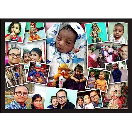 Express-O-Board Personalised Family Collage Photo Frame (Multicolour ...