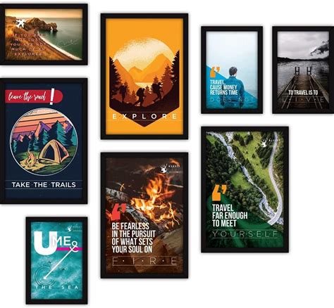 FATMUG Synthetic Framed Wall Paintings For Room Home Decor - Travel ...