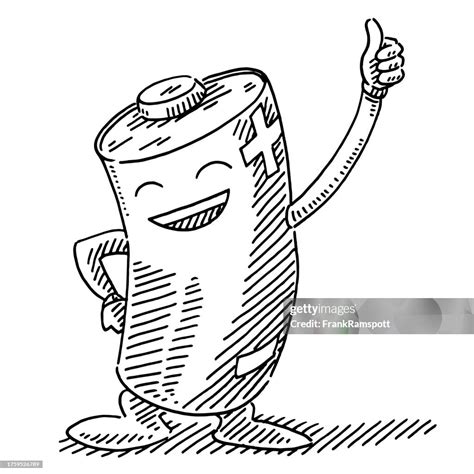 Cartoon Battery Mascot Drawing High-Res Vector Graphic - Getty Images