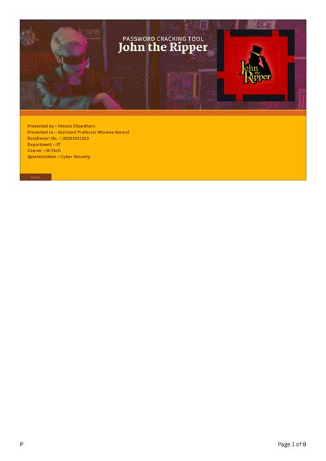 Jt R Presentation PDF - Cyber security and foreensics - Studocu
