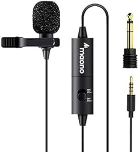 MAONO AU-100 Collar Auxiliary Mic for YouTube, Mobile Phone, Camera ...