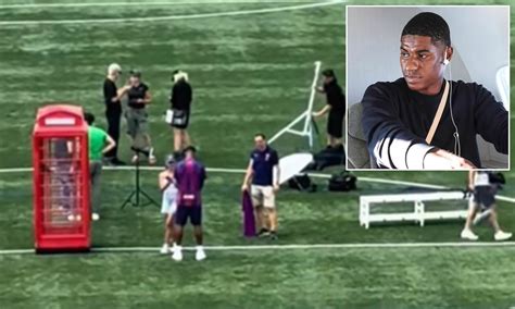 Marcus Rashford 'spotted' filming with classic British red phone box ...