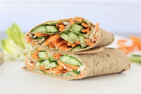 Hummus Vegetable Wrap - Kathy Siegel Nutrition