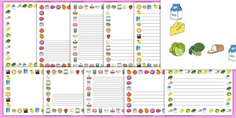 Food-Themed A4 Page Borders - Teaching Resource - Twinkl