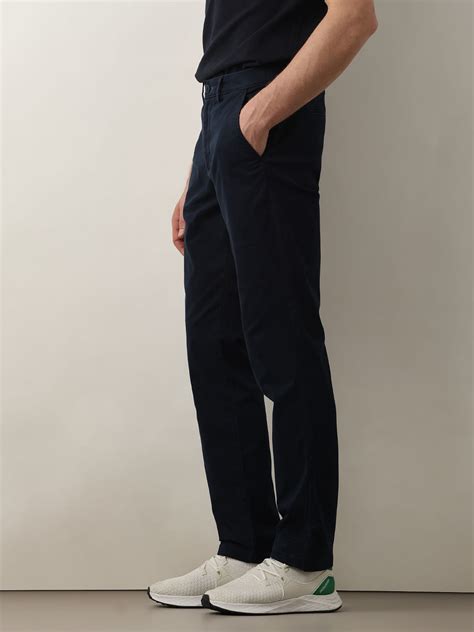 Buy Navy Blue Mid Rise Straight Fit Chinos for Men Online