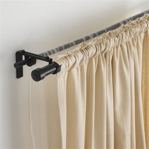 HUGAD curtain rod, black, 120-210 cm (47-83") - IKEA