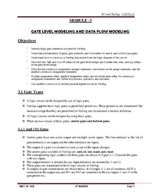 Module 2- Basic Concept- Modules- Ports - MODULE- 2 BASIC CONCEPTS ...