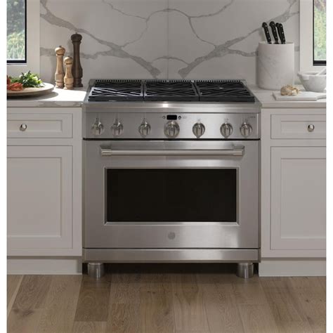 GE Cafe 36-in 6 Burners 6.2-cu ft Self-cleaning Convection Oven ...