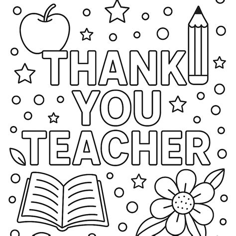 Cool Coloring Page for Teacher Appreciation Week in 2025 | Teacher ...