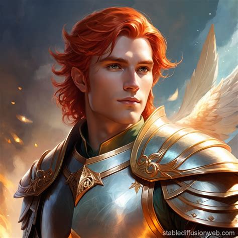 Half Elf Male Paladin DnD Character Art | Stable Diffusion Online