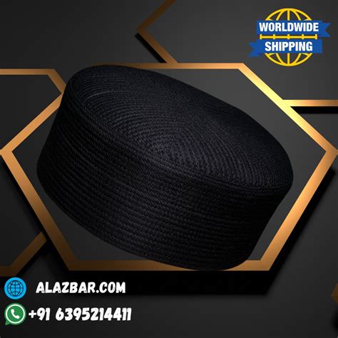 SIRYA Muslim BLACK Namaz, Premium Kufi Hard Cap, Imported Cap's (topi ...