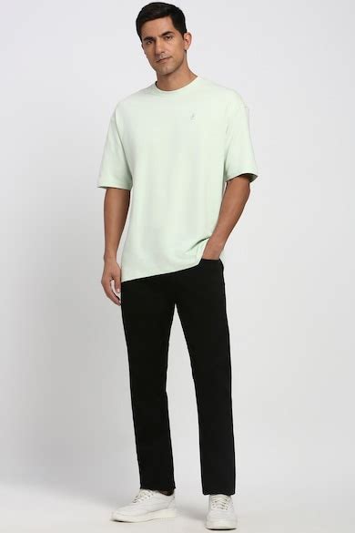 Buy Men Green Solid Round Crew Neck T-shirt Online - 39967213 | Peter ...