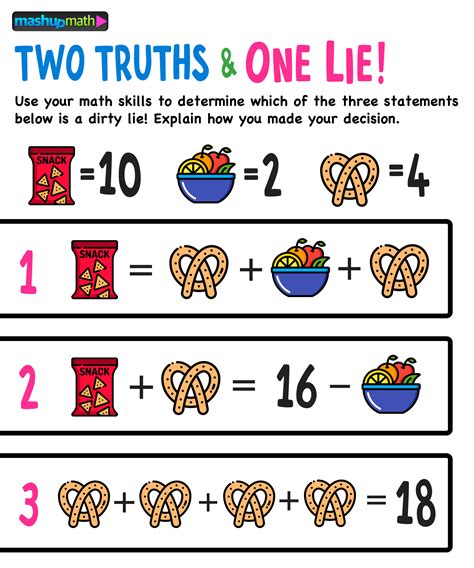 Image result for Simple Math Table for Favorite Snacks