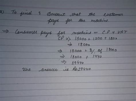 A manufacturer sells a Washing Machine to a Whole saler for 15000.The ...