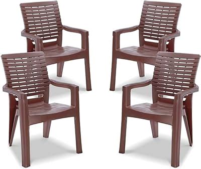 AVRO FURNITURE 9955 Plastic Chairs, Set of 4 Matt Pattern Plastic ...