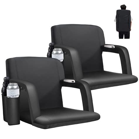 Avocahom Folding Stadium Seat-21/25Inch Wide Reclining Bleacher Seat w ...