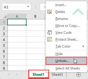 Unhide an Excel worksheet | Excel, VBA