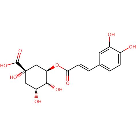 Chlorogenic acid from ligand database | PDTDB & Phytochemical and Drug ...