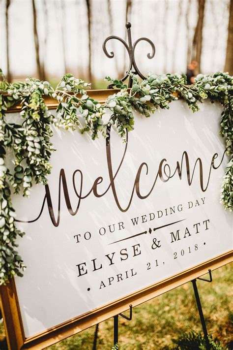 Welcome wedding signage – Artofit