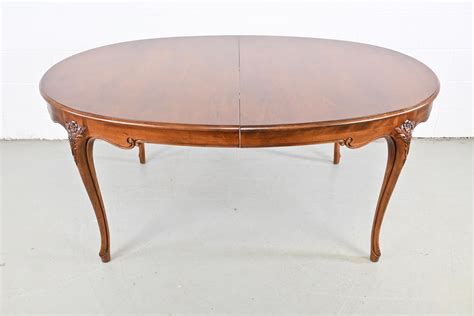 Baker Furniture Cherry Carved Extension Dining Table at 1stDibs