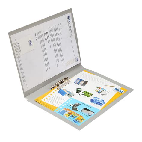 Solo FC Punchless Lever Clip File with Inside Transparent Pocket ...