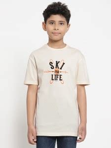 Flipkart.com | RED TAPE Boys Typography Pure Cotton Regular T Shirt ...
