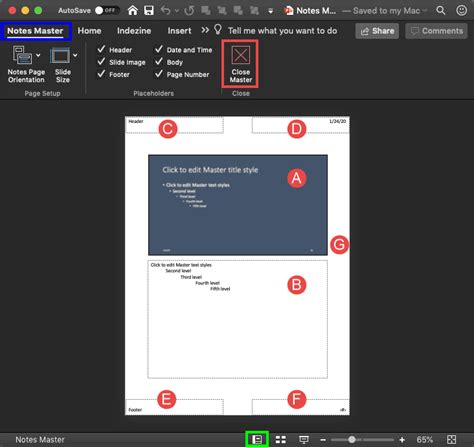 PowerPoint Notes Master 的图像结果