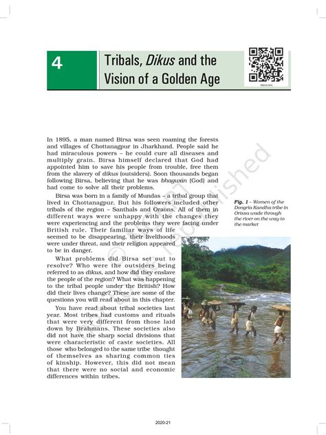 Tribals Dikus And The Vision Of A Golden Age - NCERT Book of Class 8 ...