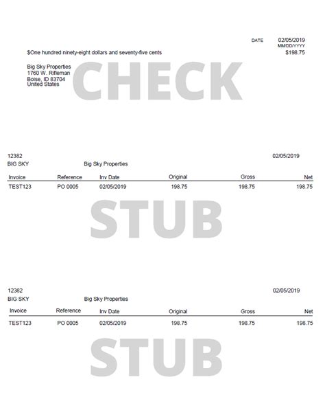 Image result for AP Check Stub Example