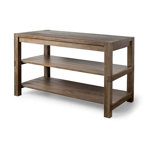 Mercana Brown Wood Base with Wood Wood Top Kitchen Island ( 30.0-Inches ...