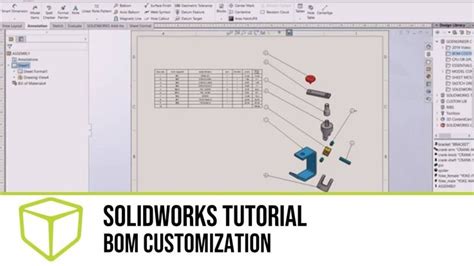 SolidWorks Creating Bom From Assembly Add Thumbnail 的图像结果