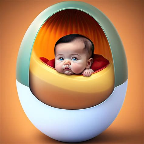 Little baby in the egg | Premium AI-generated image
