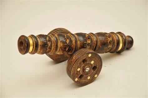 Shagun Arts Sheesham Wood Miniature Cannon/Tope | for Home Décor ...