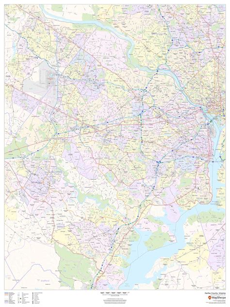 Fairfax County, Virginia Wall Map