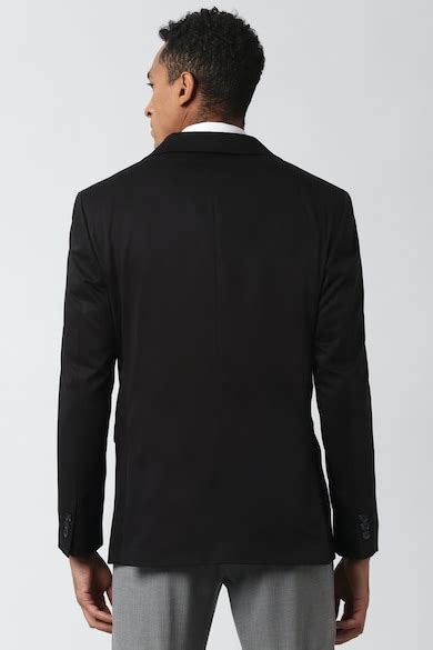 Buy Men Black Solid Formal Blazer Online - 575671 | Peter England