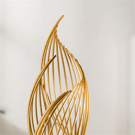 Eternal Flame Sculpture Showpiece Gold Large Online - Premium Decor ...