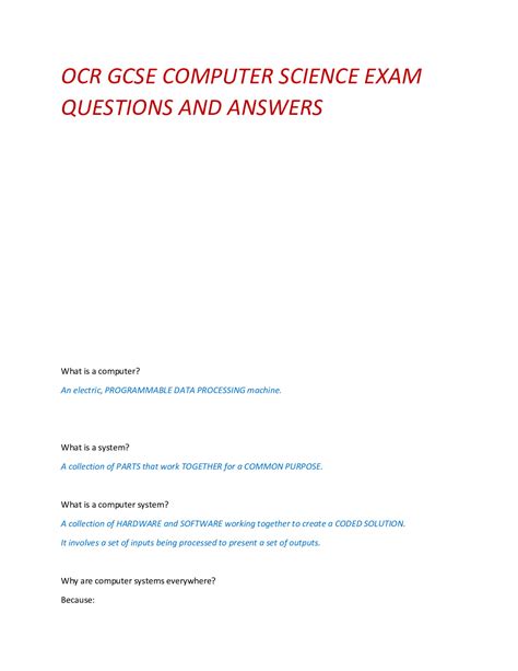 Image result for OCR Computer Science Specification