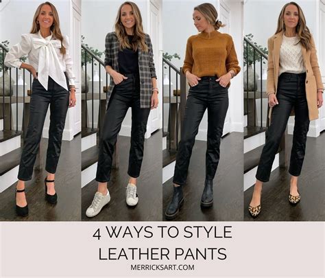 4 Leather Pants Outfits - Merrick's Art