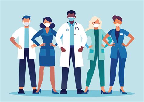 Healthcare Professionals on White Background 41467382 Vector Art at ...