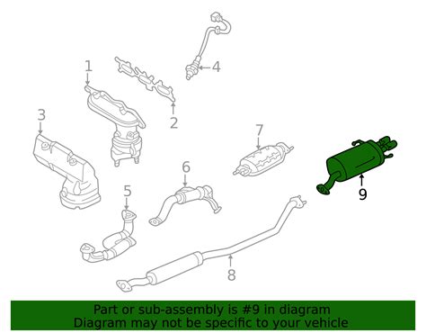 KL14-40-100C - Muffler & Pipe 1995-2002 Mazda Millenia | MazdaParts.US Store