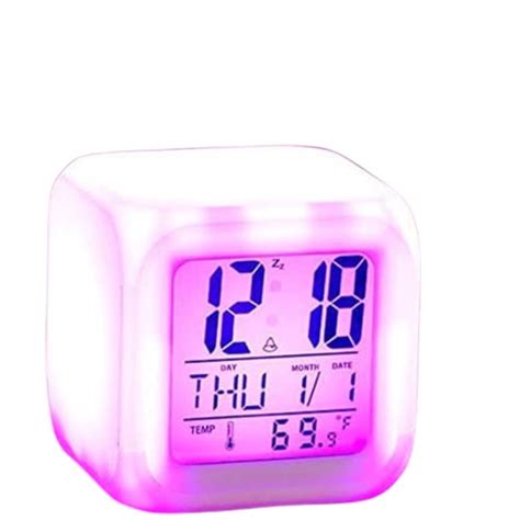 Buy Crystal Homes - Multicolour Changing Digital LED Alarm Clock for ...