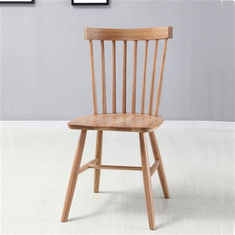 北欧现代简约餐椅日式白橡木温莎椅纯实木咖啡厅酒店餐厅休闲椅子-阿里巴巴