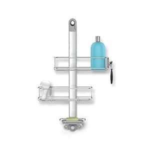 simplehuman Adjustable Shower Caddy, Stainless Steel and Anodized ...