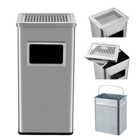 Kselythan Commercial Outdoor Trash Can with Removable Inner Bucket and ...
